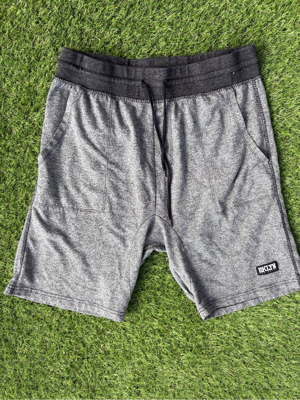 Men's Gray Knit Drawstring Shorts